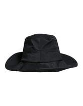 Dolce & Gabbana Black Cotton Wide Brim Fedora Hat